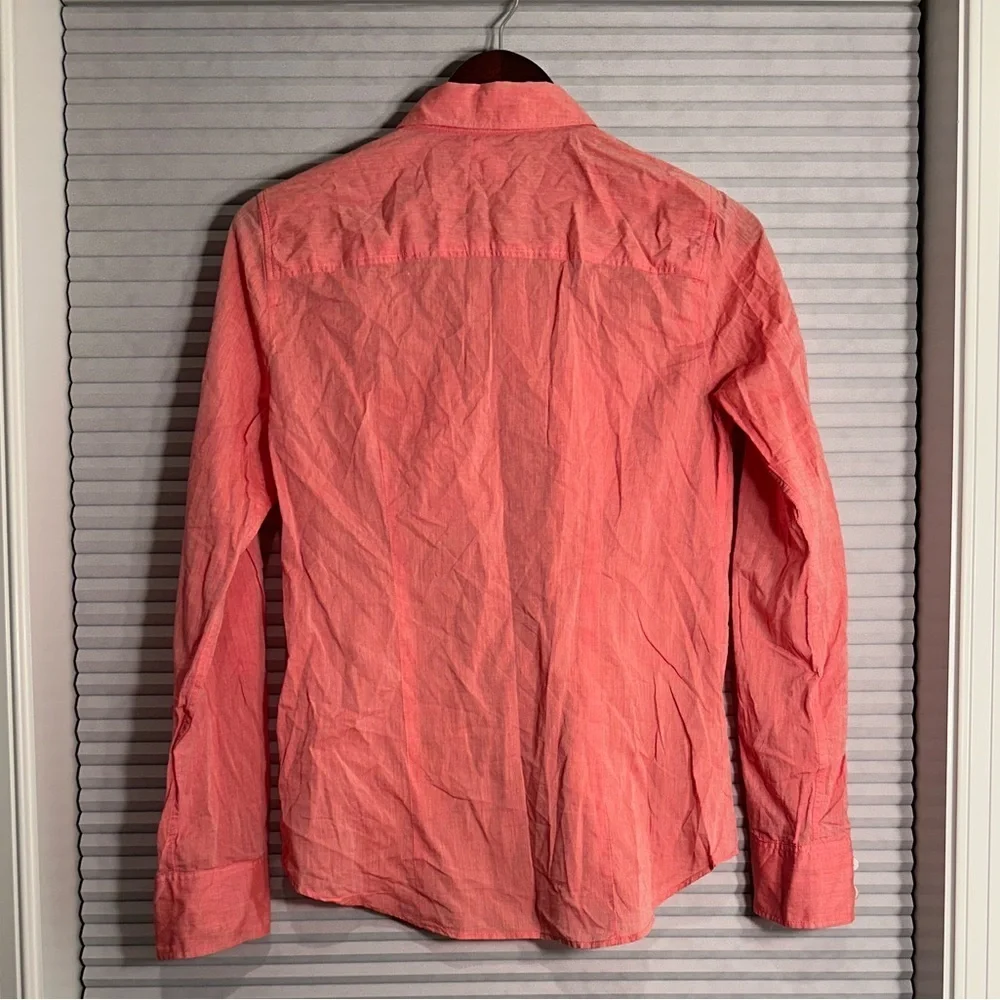 J. Crew 100% cotton lightweight salmon button down